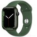 Apple Watch Series 7, 45 мм, корпус из алюминия зеленого цвета, спортивный ремешок «зелёный клевер» MKN73RU/A