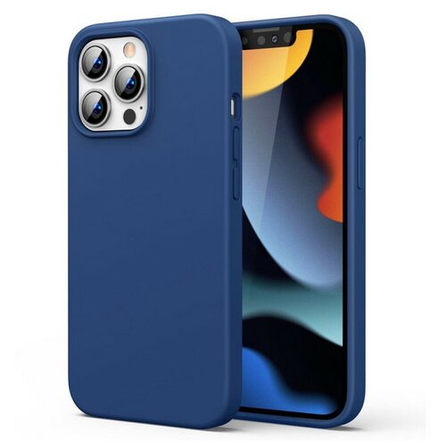 Силиконовая накладка без логотипа (Silicone Case) для Apple iPhone 13 Pro (6.1) синий
