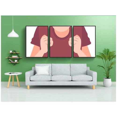 фото Набор модулных постеров для интерьера "сердитый, мальчик, эмоции" 60x90 см. в тубусе, без рамки lotsprints