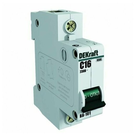 DEKraft Автоматический выключатель 1Р 10А C ВА-101 4,5кА (5шт) (арт. 11053DEK)