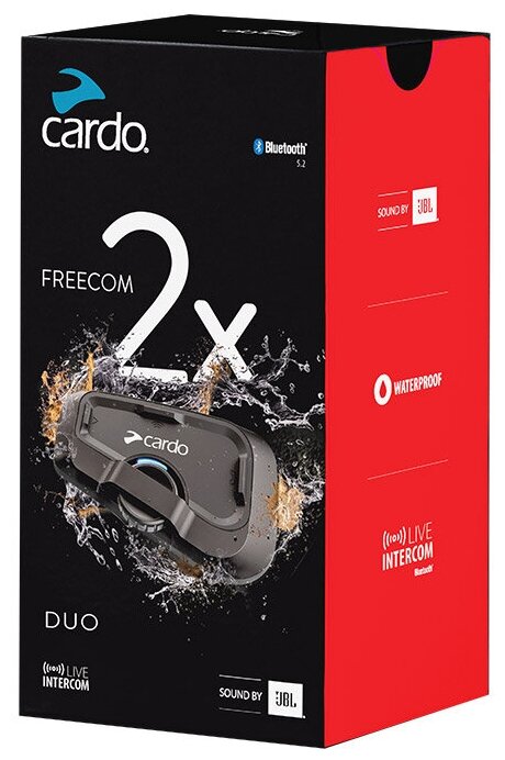 CARDO FREECOM 2X DUO Мотогарнитура на шлем Bluetooth 52 (v2022)