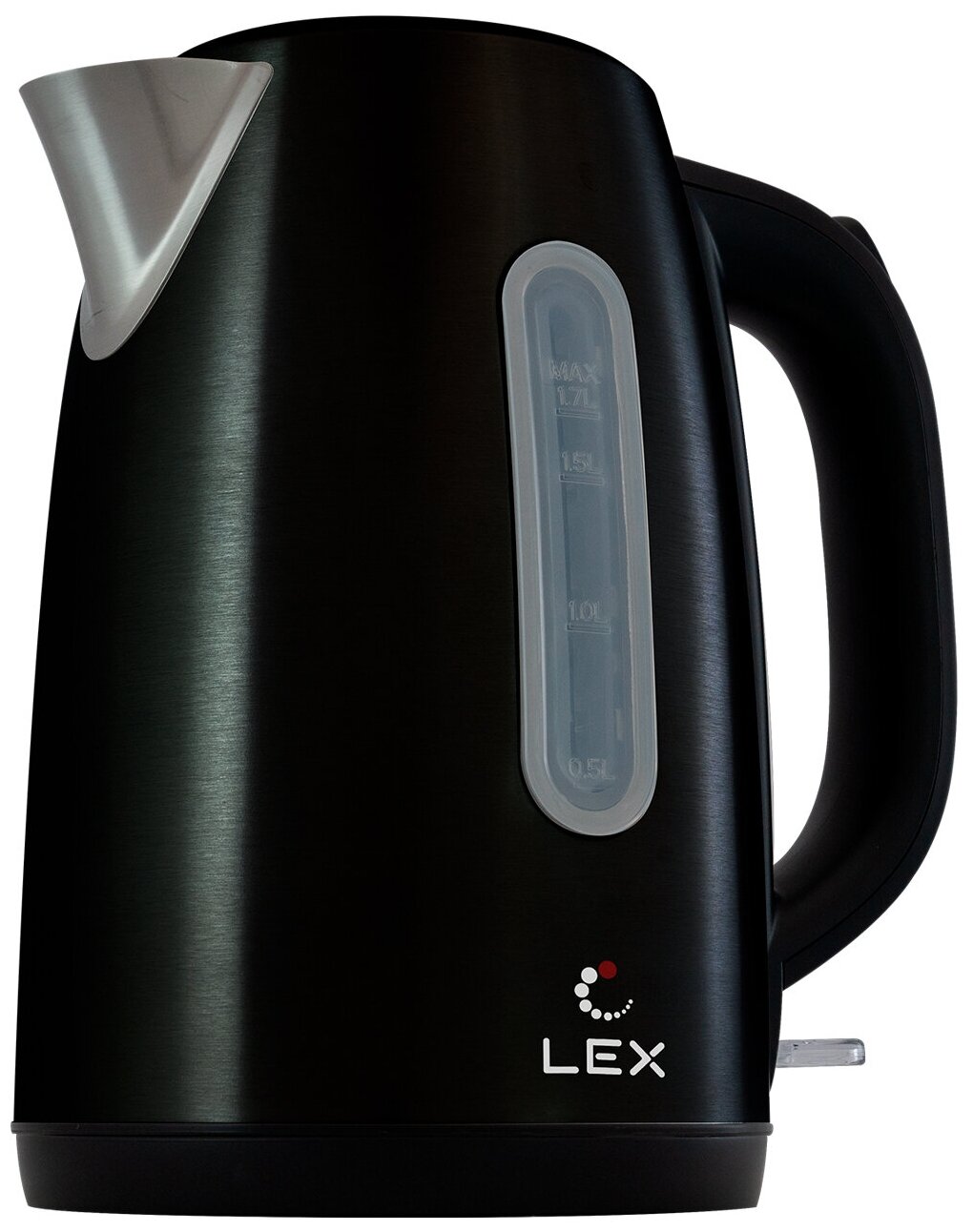 Чайник электрический Lex LX30017-2, металл, 1.7 л, чёрный