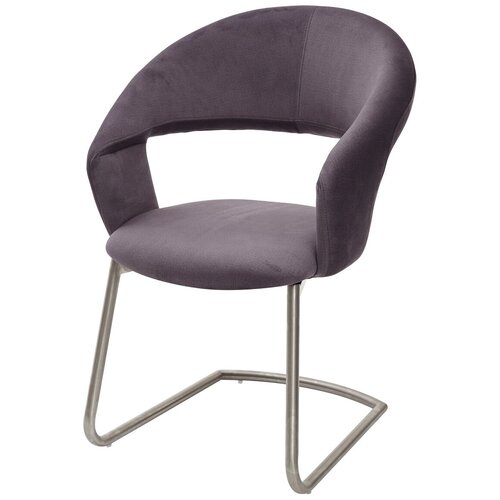фото Стул villus ( 1 шт. ) мягкий, для кухни, для гостиной, ткань, цвет - серый, металлическом каркасе, со спинкой / hy-hababa12 / (м сити) m-city m city