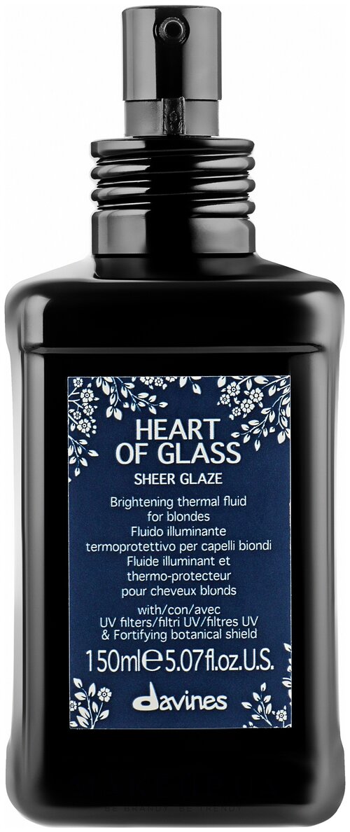 Davines Heart of Glass Sheer Glaze Флюид для абсолютного сияния блонд, 150 мл, бутылка
