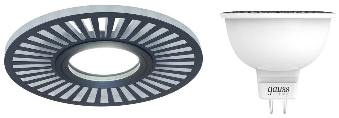 BL135 Светильник Backlight Кругл./узор. Черный, Gu5.3, 3W, LED 4000K 1/40 Gauss - фото №8