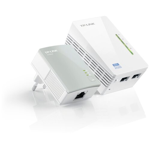 фото Tp- link адаптер tl- wpa4220kit av500 комплект адаптеров powerline с функцией усилителя беспроводного сигнала, скорость до 300 мбит/с tp-link