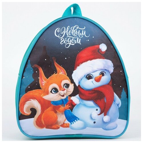 Рюкзак детский «С Новым годом» Снеговик и лисёнок рюкзак детский с новым годом 23 x 20 5 см кожзам
