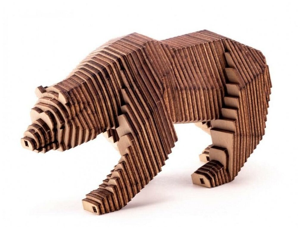 Uniwood Деревянный конструктор Uniwood "Медведь с набором карандашей"