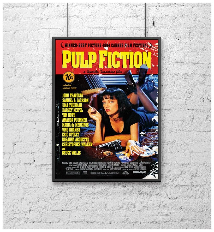 Постер для интерьера на стену (30х40 см). Кино Криминальное Чтиво (Pulp Fiction)