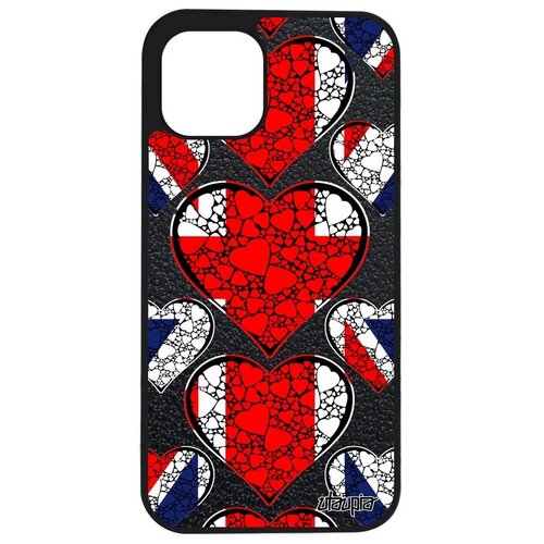 фото Стильный чехол на смартфон // apple iphone 12 pro // "флаг английский с сердцем" стиль туризм, utaupia, цветной