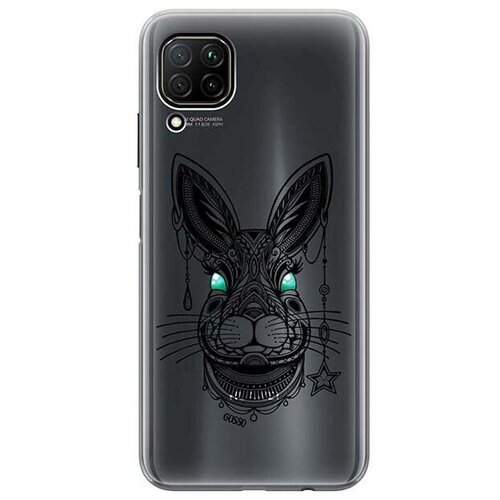 Ультратонкий силиконовый чехол-накладка для Huawei P40 Lite с 3D принтом Grand Rabbit ультратонкий силиконовый чехол накладка для huawei p40 lite с 3d принтом grand wolf