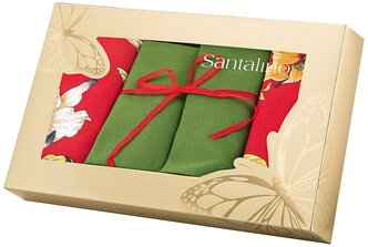 Santalino Салфетки Парадиз цвет: красный, зеленый (40х40 см - 4 шт)