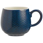 Чашка Embossed 350 мл синяя - изображение