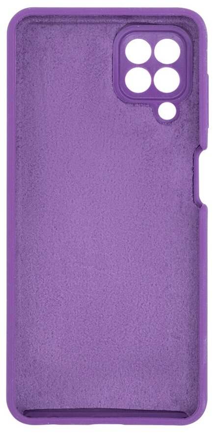 Комплект 2 в 1: Чехол Silicone Case №48 + защитное стекло для Samsung Galaxy A22 / M22 / M32 / Накладка / бампер с защитой камеры Самсунг а22