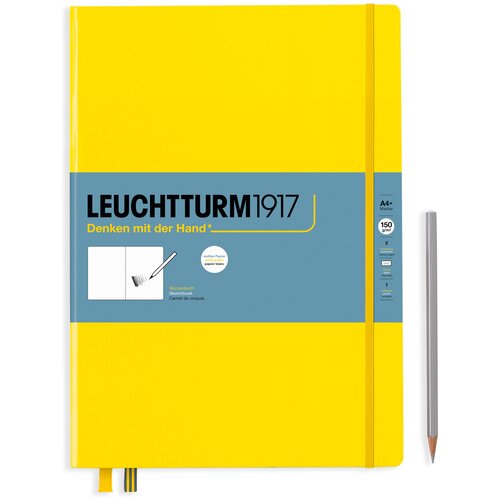 Скетчбук Leuchtturm Master A4+ 56л 150г/м2 твердая обложка Лимонный