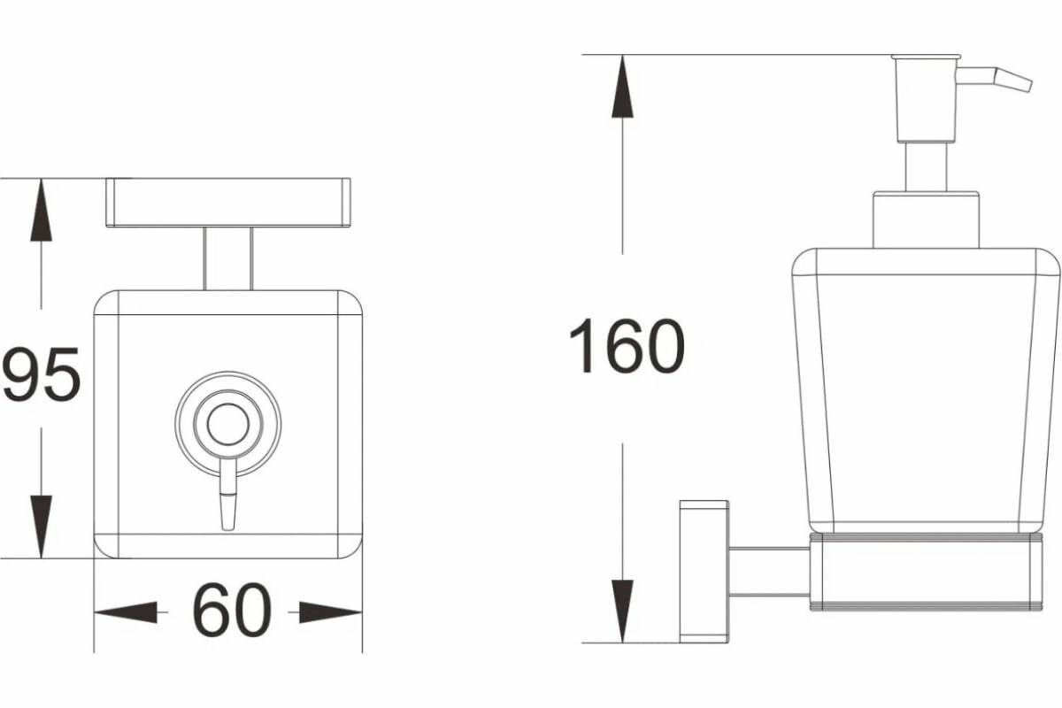 Дозатор для жидкого мыла Shevanik SG5644T — фото 1