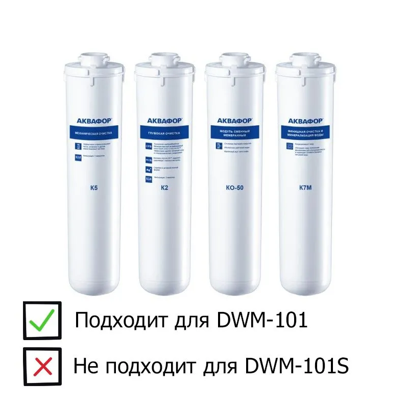 Аквафор Комплект модулей для DWM-101 с мембраной, 4 шт.