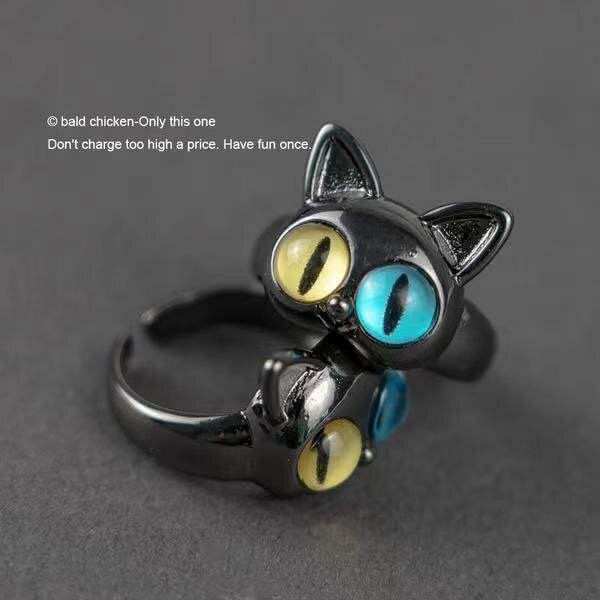 Кольцо-кулон, эпоксидная смола, безразмерное, черный — фото 1