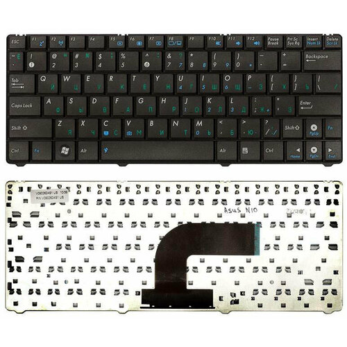 Клавиатура для Asus V090262BK1, русская, черная клавиатура для ноутбука asus v090262bk1 русская белая