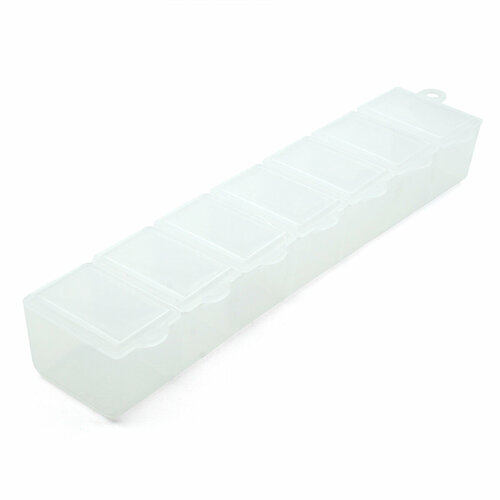 К-35 Коробка для швейных мелочей пластиковая 15,3*3,4*2,4 см, прозрачная