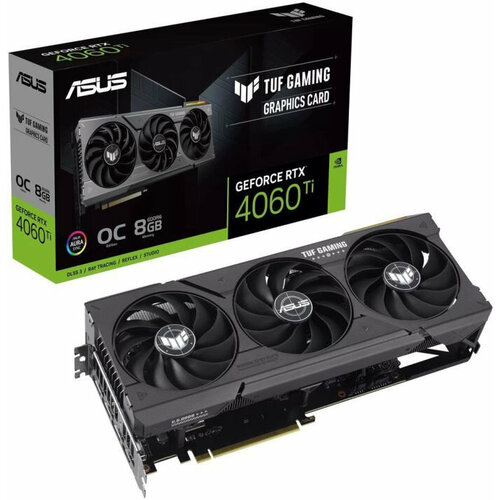 Видеокарта ASUS TUF Gaming GeForce RTX 4060 Ti 8 ГБ GDDR6 OC Edition TUF-RTX4060TI-O8G-GAMING 90YV0J50-M0NA00 5656300₽