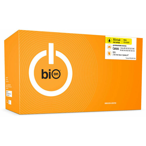 Картридж Bion 054H Yellow (BCR-054HY) картридж лазерный cactus cs c054hy для canon lbp 621 623 mf 641 643 645 желтый ресурс 2300 страниц 363776