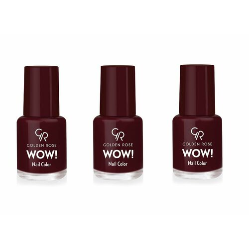 Golden Rose Лак для ногтей WOW! Nail Color, тон 59, 6 мл, 3 шт