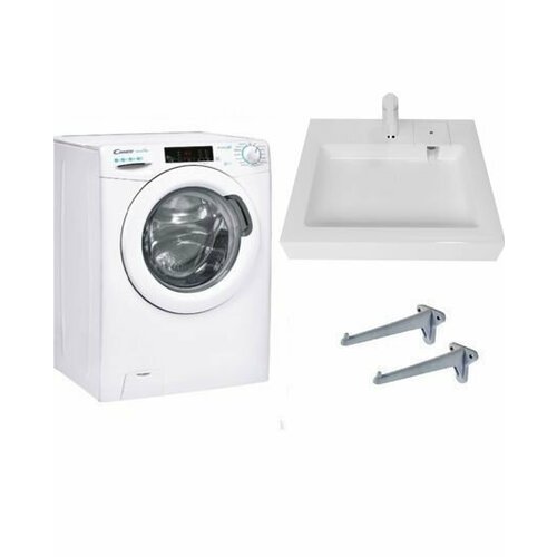 Candy smart pro CSO34 106T12-07 с паром и раковина над стиральной машиной Стандарт 50 Солярис 50 42350₽