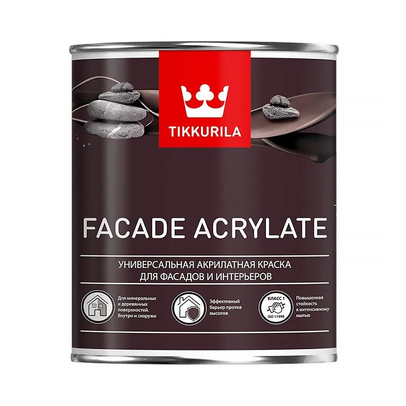 Краска Tikkurila Facade Acrylate для фасадов база С 09л