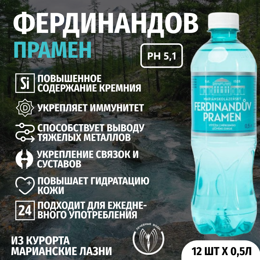 Фердинандов Прамен 15 л природ. газ 6 шт. в уп.