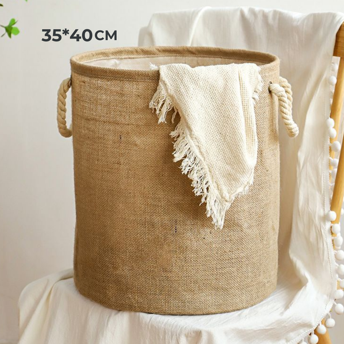 Корзины для белья с ручками из джута — купить по низкой цене на Яндекс ...