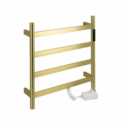 Полотенцесушитель электрический, бронза, лесенка, 475 х 505 х 90 мм, на 4 перекладины, 75 W, 220V / 50 Hz, из нержавеющей стали, с таймером