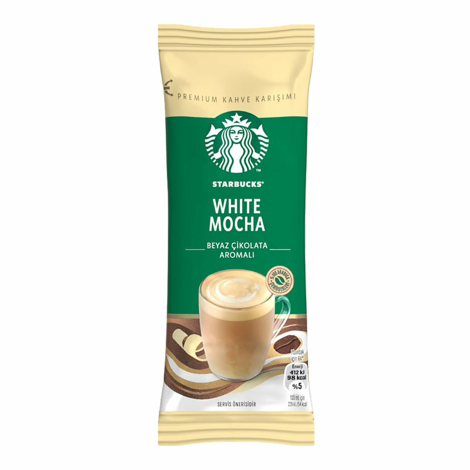 STARBUCKS Кофе растворимый в пакетиках WHITE MOCHA с ароматом белого шоколада 24 гр (10 пакетиков)