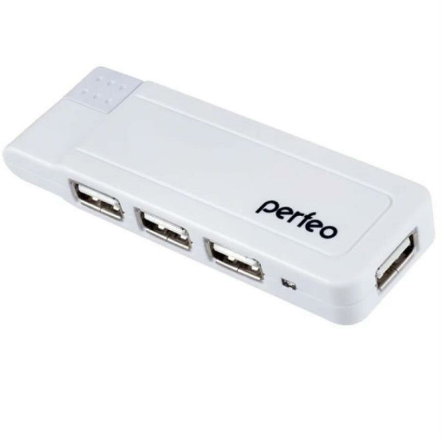 Perfeo PF-VI-H021 разветвитель на 4 порта USB HUB 2.0, белый