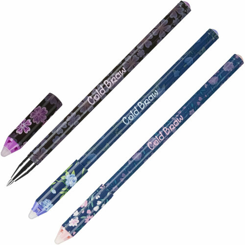 Ручка гелевая со стираемыми чернилами M&G Cold Braw, д. ш. 0,5мм, син, асс, 3 штуки