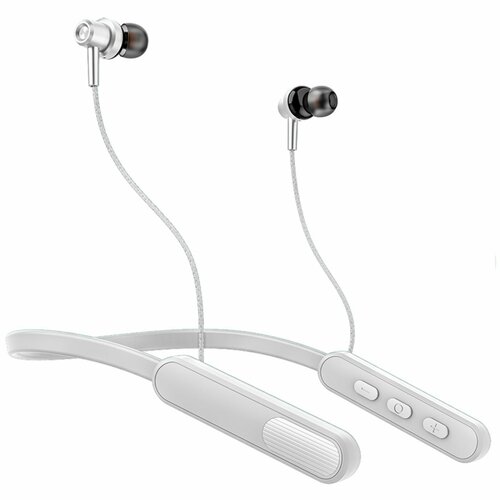 Наушники PERO BE03 SPORTLIFE беспроводные вакуумные микрофон 200мАч до 20 часов серые 2006₽