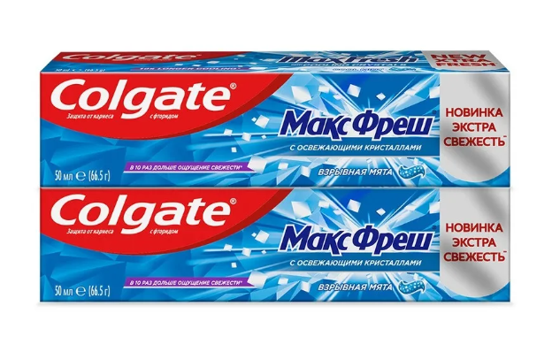 Зубная паста Colgate, Макс Фреш, взрывная мята, 100 мл. 2 шт.