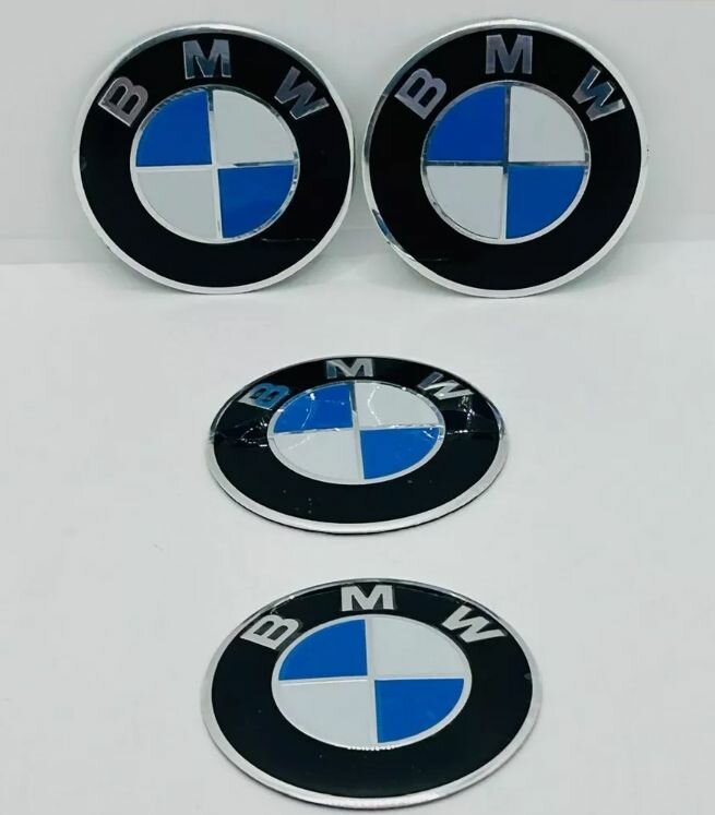 Наклейки на колесные диски BMW Алюминий 70мм