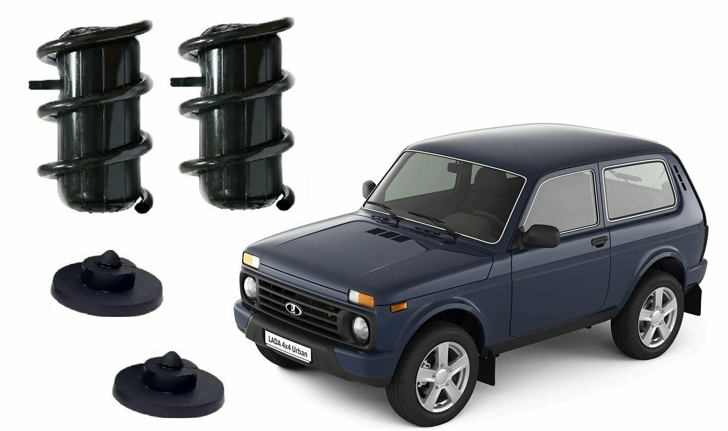 Пневмобаллоны в пружины ВАЗ LADA 4x4 Нива 1977-2019