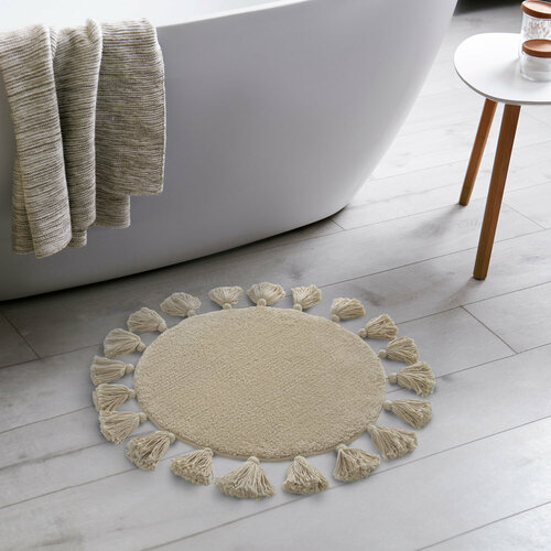 фото Коврик для ванной комнаты iddis decor dtr02p5i12 55 см, микрофибра, бежевый