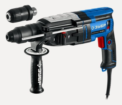 Изображение товара Перфоратор SDS Plus + БЗП, мет. корпус, Профессионал, ЗУБР 28 мм, 900 Вт