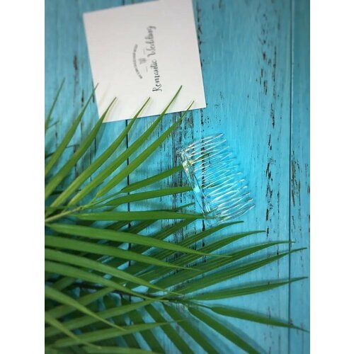 Маленький прозрачный пластиковый гребень для волос для фаты