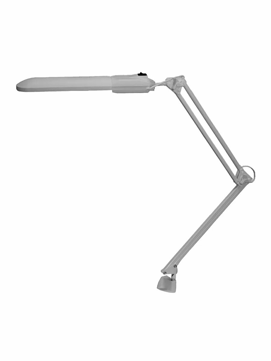 Настольная лампа светильник Дельта на струбцине, люминесцентная, цоколь 2G7, 11 Вт, серый, трансвит