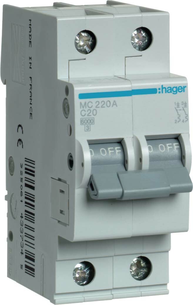 Hager Автоматический выключатель MC220A