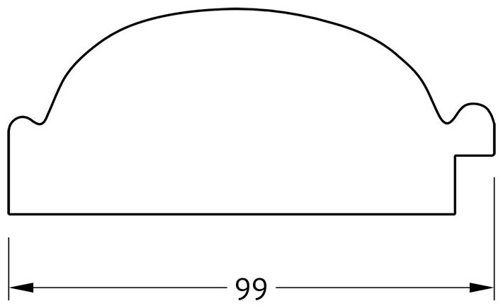 Зеркало Evoform с фацетом в багетной раме византия серебро 99 мм, 69x99 см - фото №3