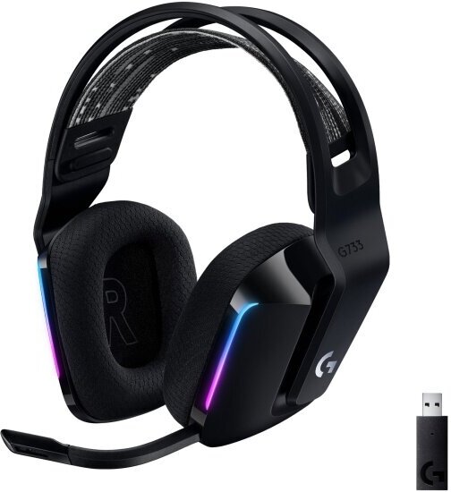 Гарнитура Logitech G733 Lightspeed Wireless RGB Gaming Headset Black (981-000864)