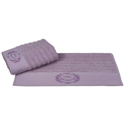 фото Hobby home collection полотенце zafira цвет: темно-розовый (50х90 см,70х140 см) br42520