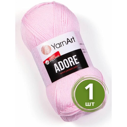 Пряжа YarnArt Adore (Адоре) - 1 моток 361 нежно-розовый, 100% акрил антипиллинг, 100 г 280 м