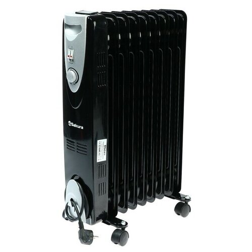 Обогреватель Sakura SA-0379B масляный 2000 Вт 9 секций черный 817600₽