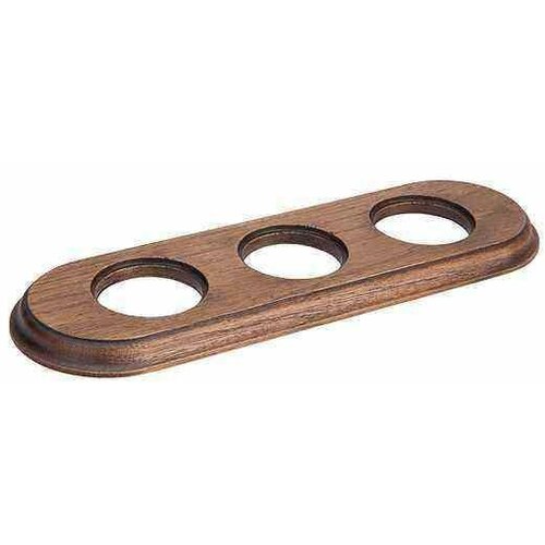 Рамка 3-х местная овал, дуб коричневый С23ДК